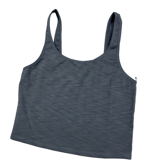 Marine Layer Tak Top Gray Women Small Gray Luxe Ribbed Textured Hiking Outdoor - Picture 3 of 12